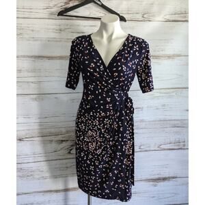 Motherhood Maternity Printed Faux Wrap Dress sz S